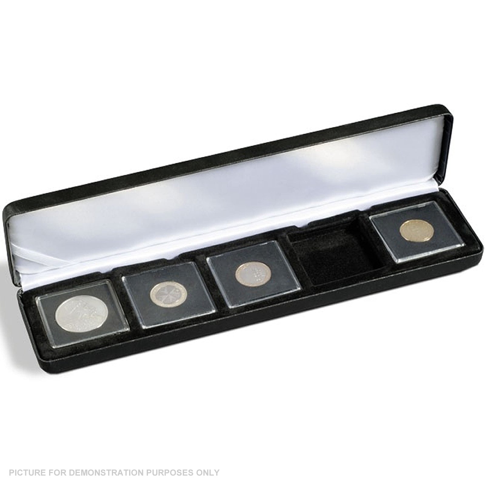 Lighthouse - Nobile Quadrum Satin Lined 5 Coin Display Case